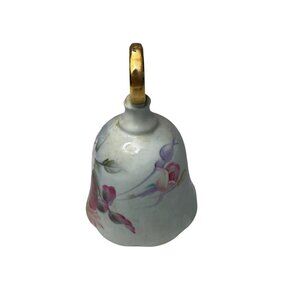 The Danbury Mint Floral Hand Painted Bell Endo China Made In Japan